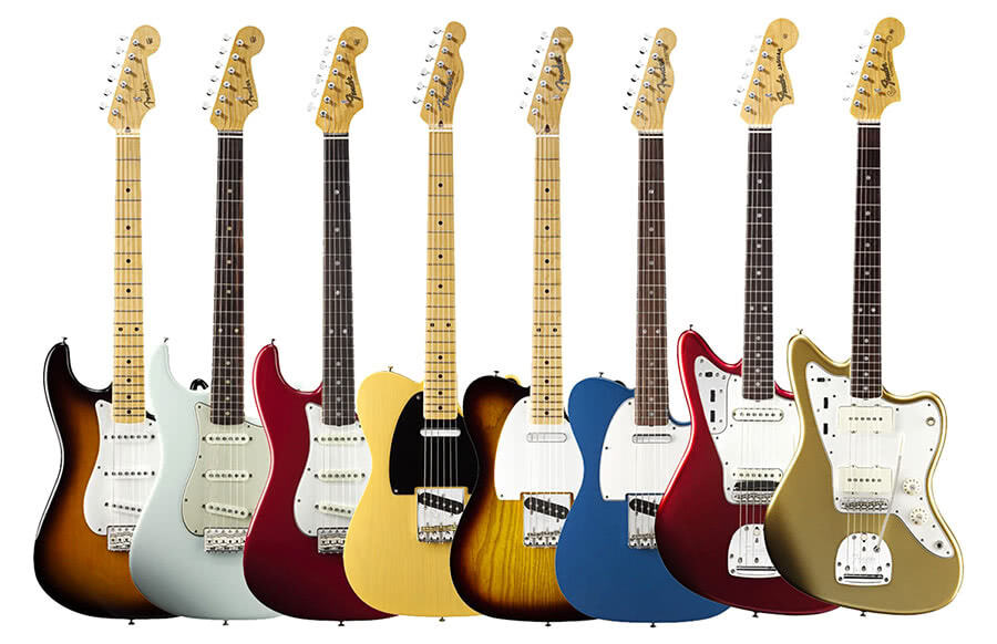 Os modelos das guitarras Fender